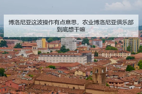 博洛尼亚这波操作有点意思，农业博洛尼亚俱乐部到底想干嘛